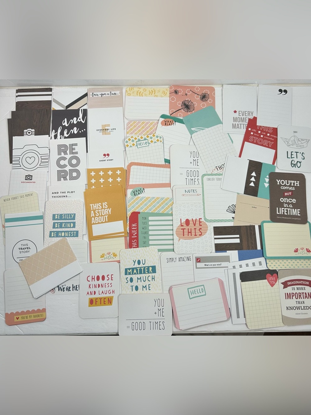 Project Life Becky Higgins 4X3 cards  various styles & themes  total 150 cards